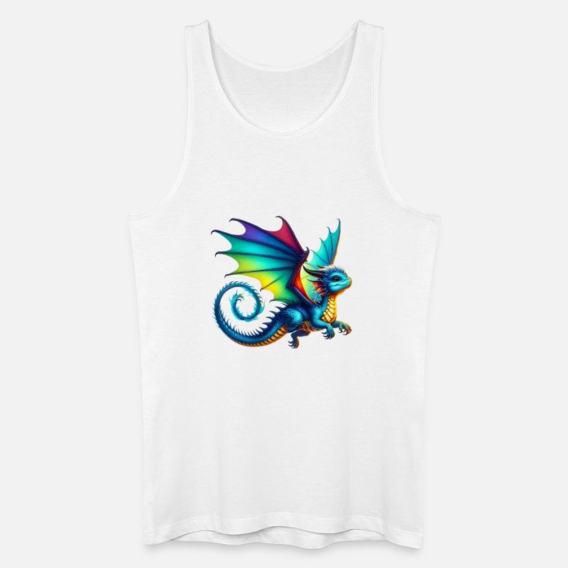 Drache - Männer Bio Tank Top - Weiß