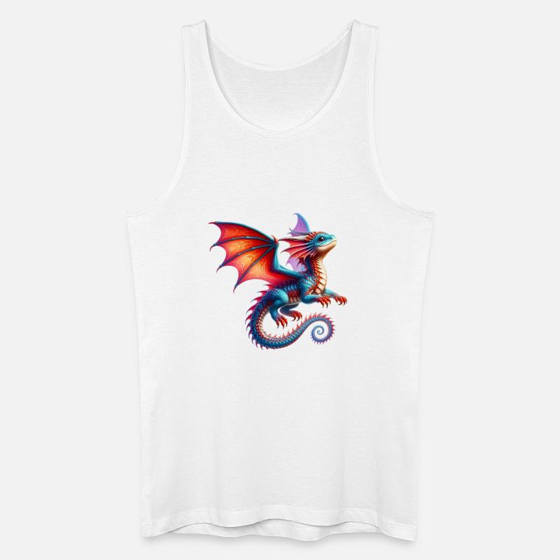 Drache - Männer Bio Tank Top - Weiß