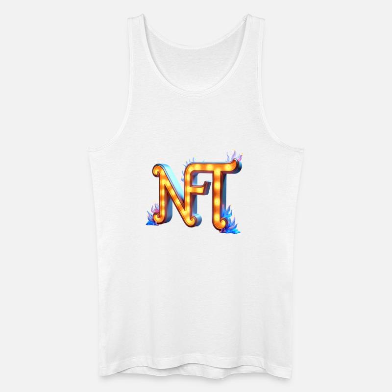 NFT in Lichtern – Leuchtendes Schilderdesign - Männer Bio Tank Top - Weiß