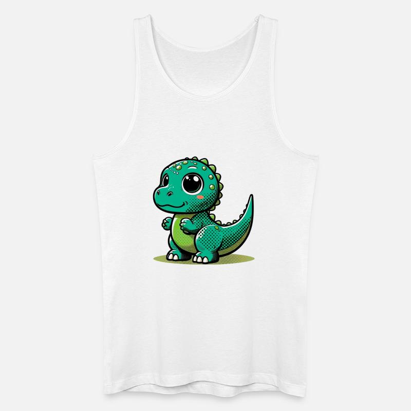 Dinosaurier - Männer Bio Tank Top - Weiß