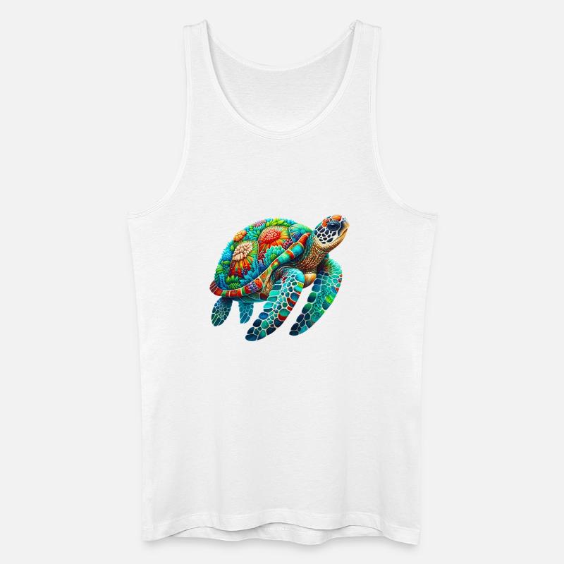 Schildkröte - Männer Bio Tank Top - Weiß