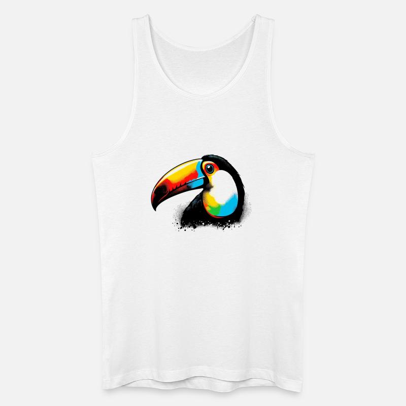 Tukan - Männer Bio Tank Top - Weiß