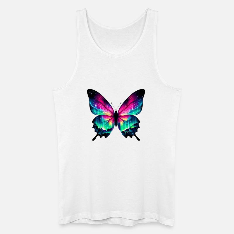 Schmetterling - Männer Bio Tank Top - Weiß