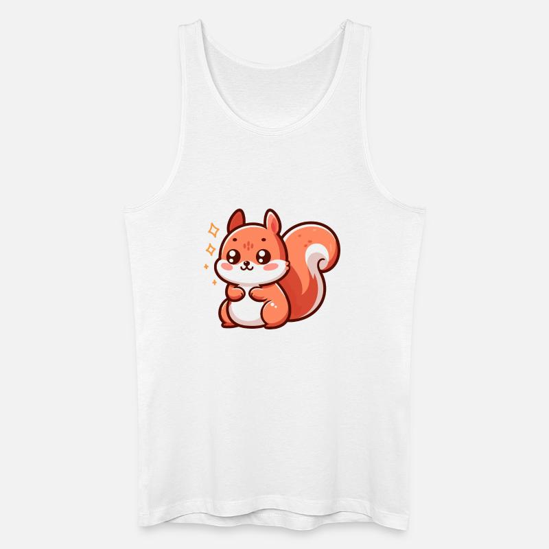 Niedliches kleines Eichhörnchen - Männer Bio Tank Top - Weiß