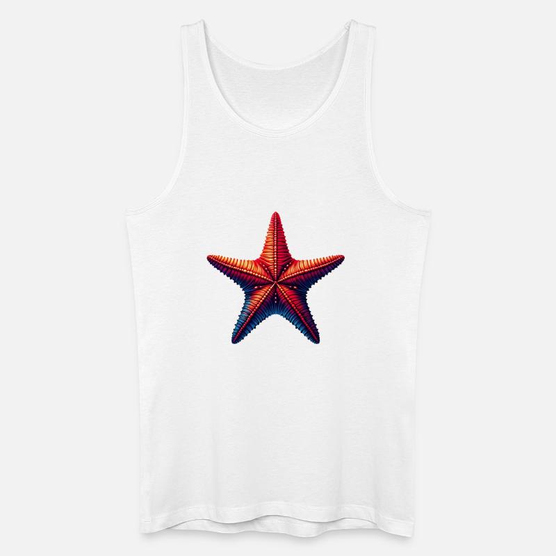 Seestern - Männer Bio Tank Top - Weiß