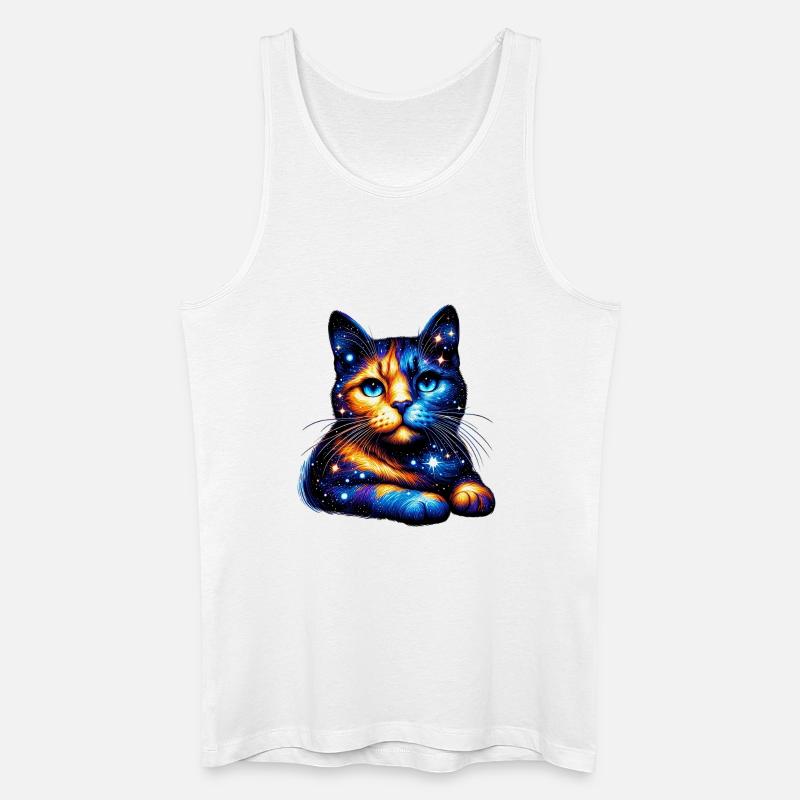Katze - Männer Bio Tank Top - Weiß