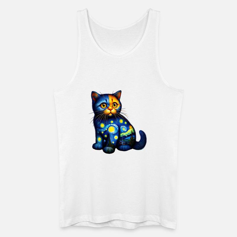 Katze - Männer Bio Tank Top - Weiß