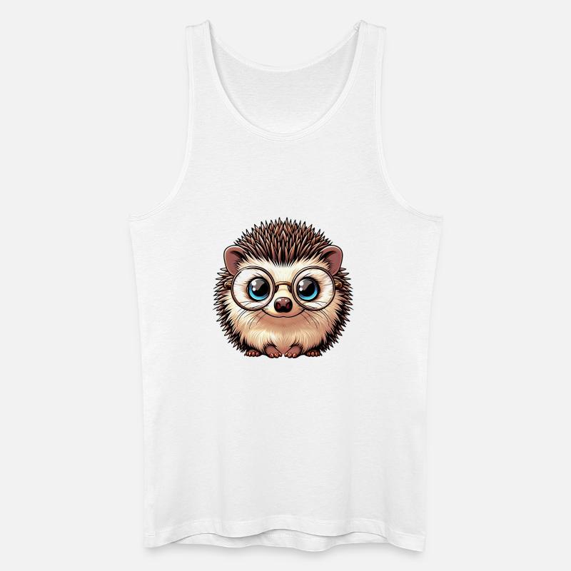 Igel - Männer Bio Tank Top - Weiß