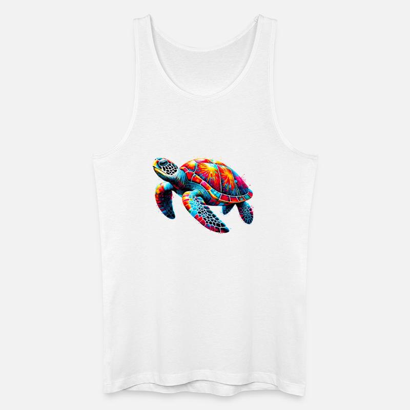 Schildkröte - Männer Bio Tank Top - Weiß