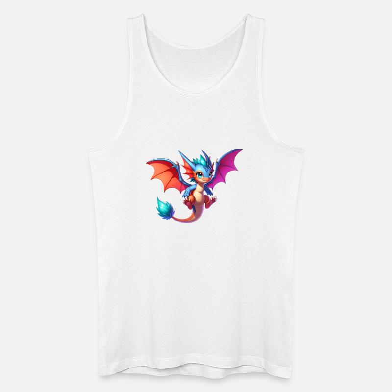 Drache - Männer Bio Tank Top - Weiß