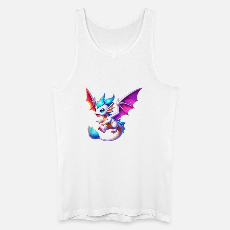 Drache - Männer Bio Tank Top - Weiß