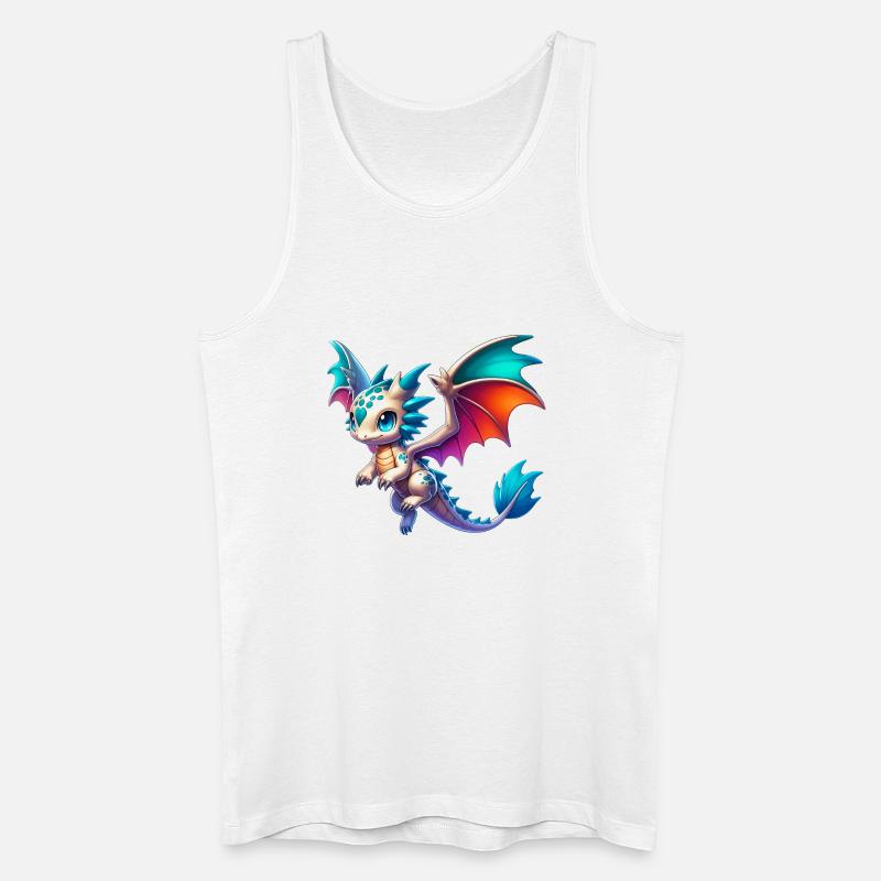 Drache - Männer Bio Tank Top - Weiß