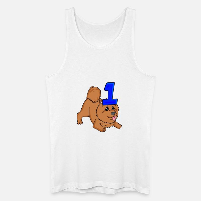 Zahl 1 Nummer Eins - Männer Bio Tank Top - Weiß