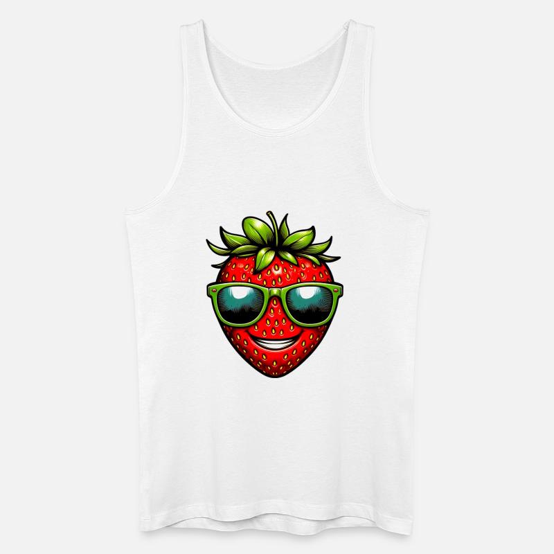 Erdbeeren Erdbeeren - Männer Bio Tank Top - Weiß