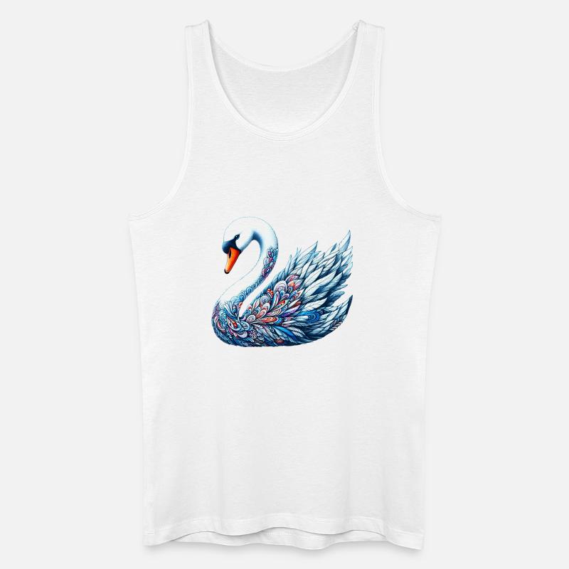 Schwan - Männer Bio Tank Top - Weiß
