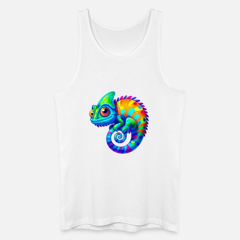Chamäleon - Männer Bio Tank Top - Weiß