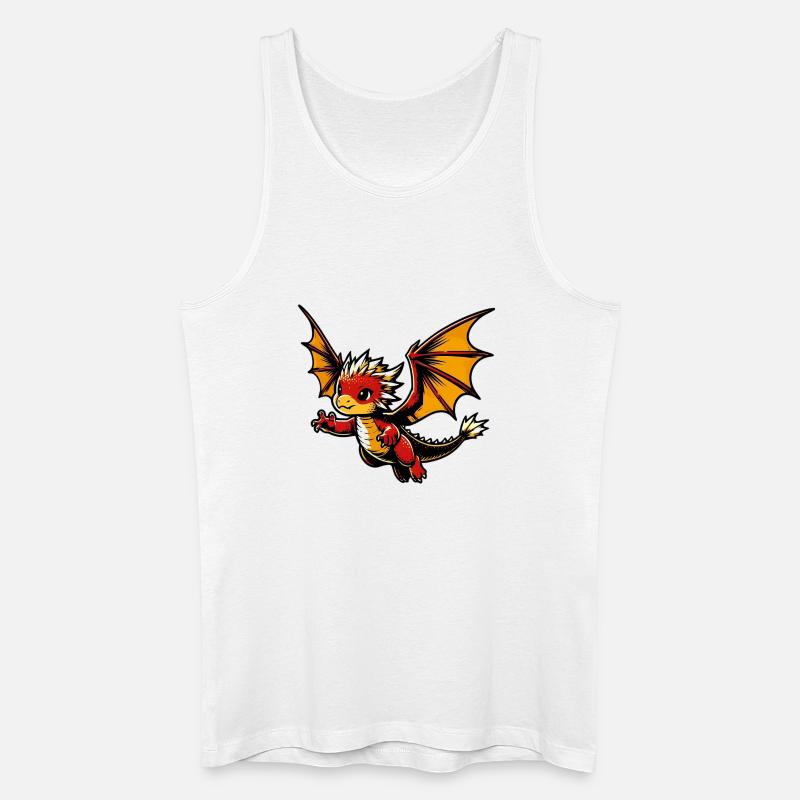 Drache - Männer Bio Tank Top - Weiß