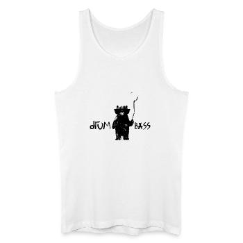 Drum and Bass Teddy – Cool Design for Kids - Men’s Organic Tank Top - white - Front