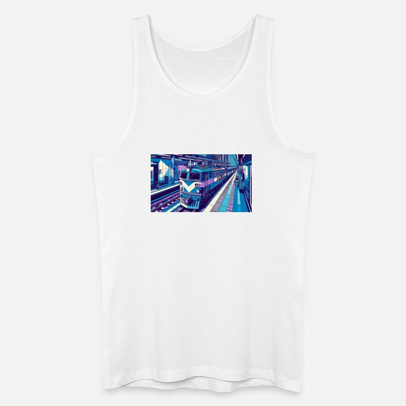 Zug 2 4 - Männer Bio Tank Top - Weiß
