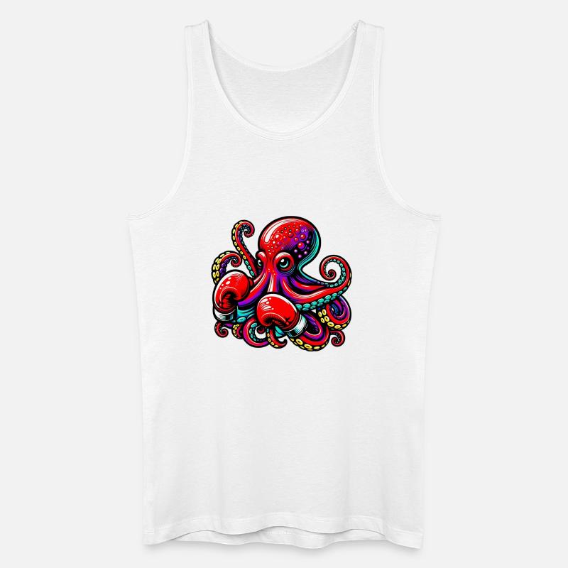 Krake - Männer Bio Tank Top - Weiß