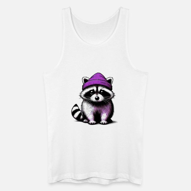 Waschbär - Männer Bio Tank Top - Weiß