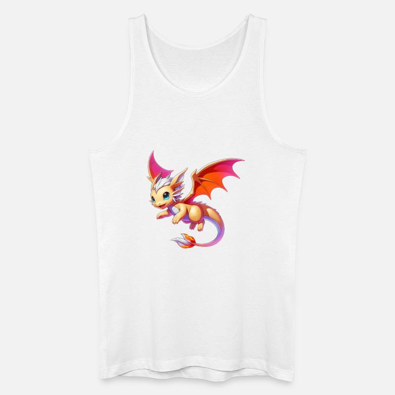 Drache - Männer Bio Tank Top - Weiß