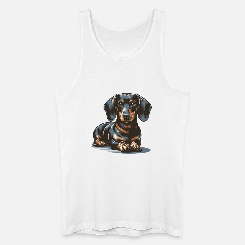 Dackel - Männer Bio Tank Top - Weiß