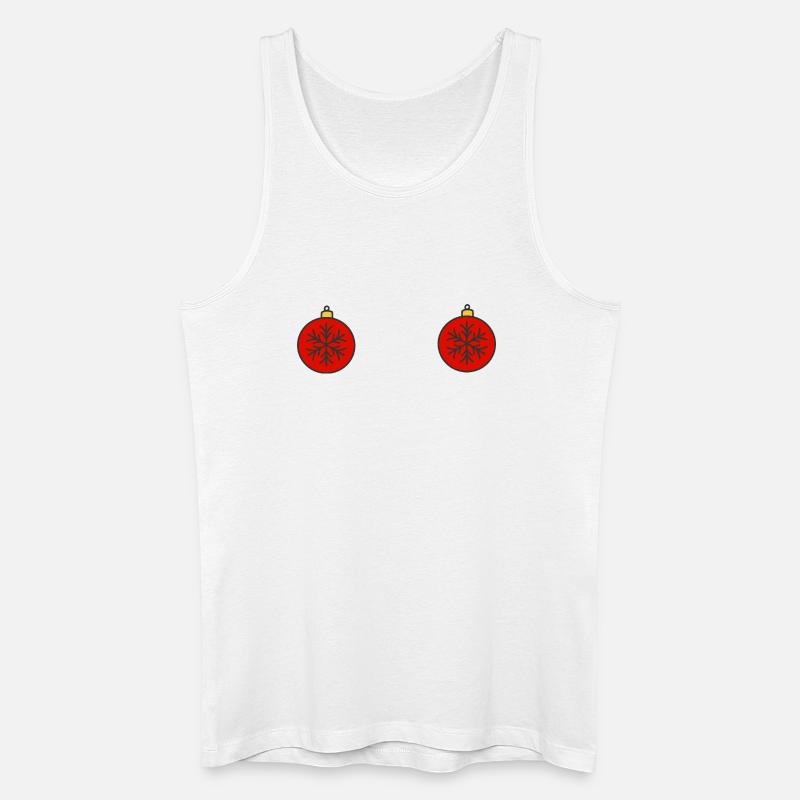 Weihnachtskugeln - Männer Bio Tank Top - Weiß