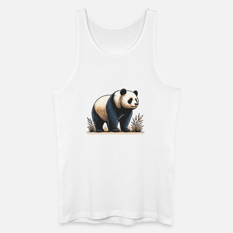 Panda - Débardeur bio Homme - blanc