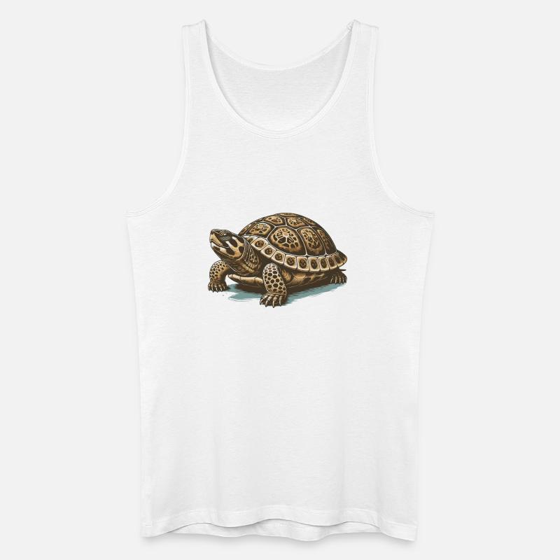 Schildkröte - Männer Bio Tank Top - Weiß