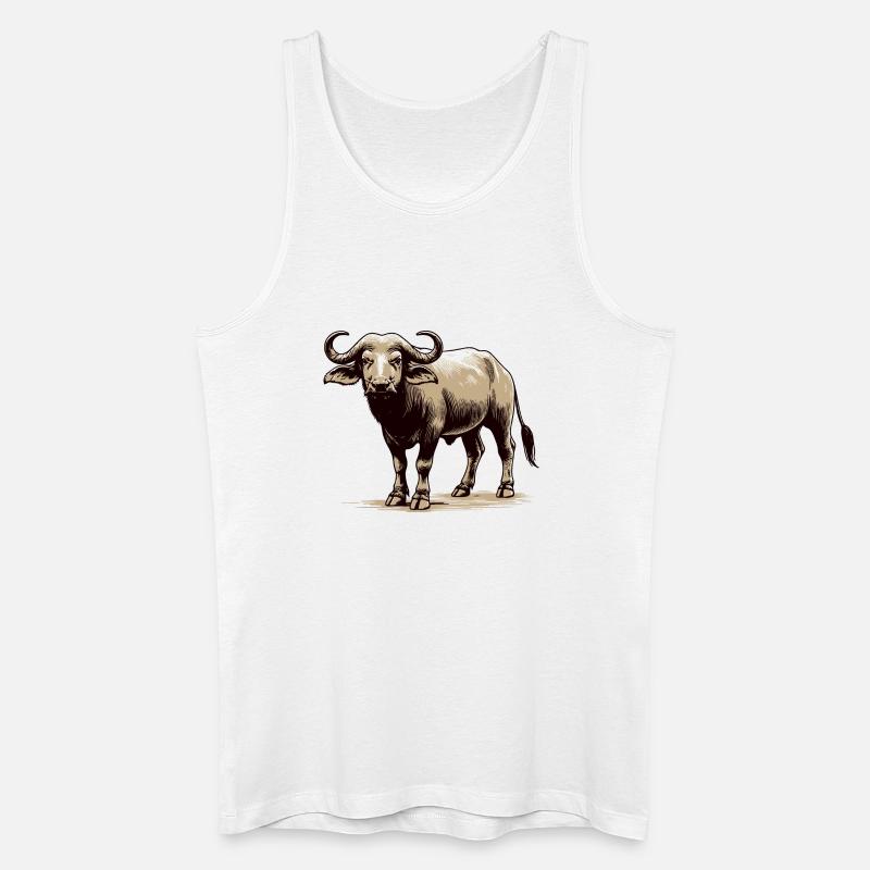 Büffel - Männer Bio Tank Top - Weiß