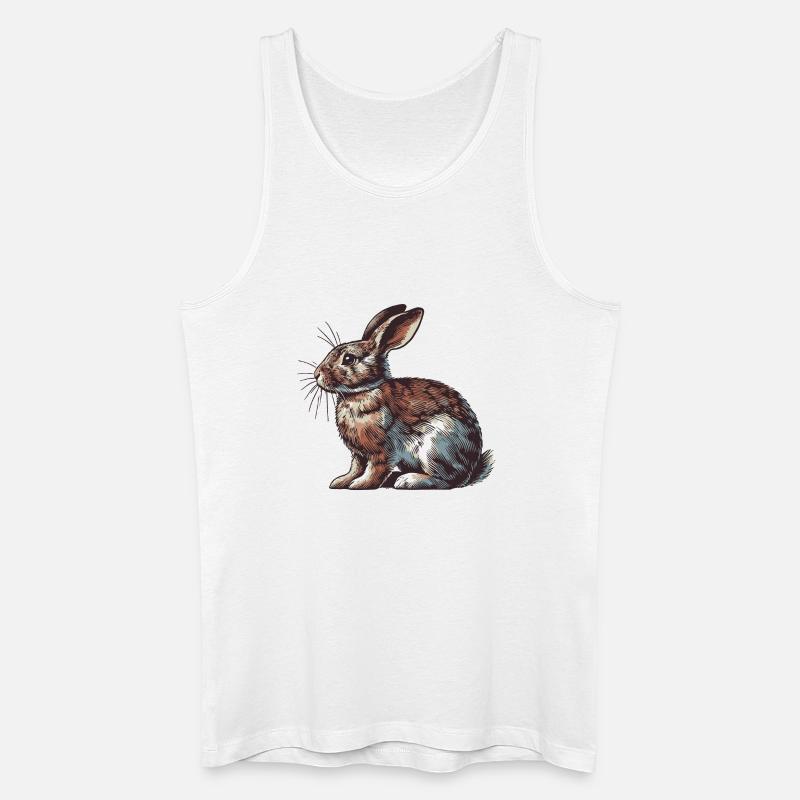 Hase - Männer Bio Tank Top - Weiß