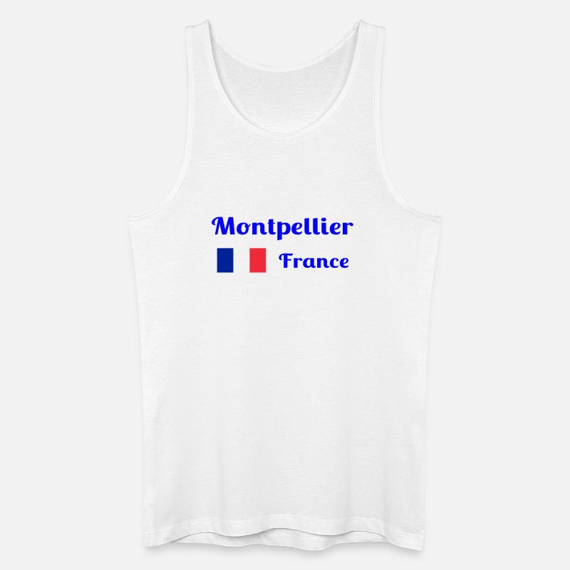 Montpellier, Frankreich - Stilvolle Drucke - Männer Bio Tank Top - Weiß