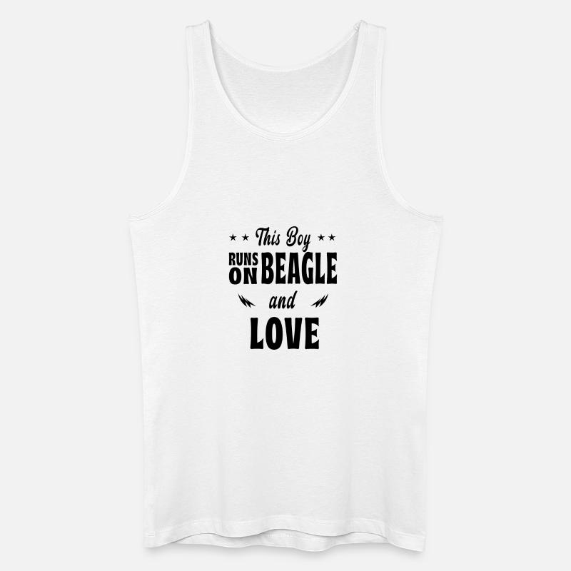 Dieser Junge Beagle Design - Männer Bio Tank Top - Weiß