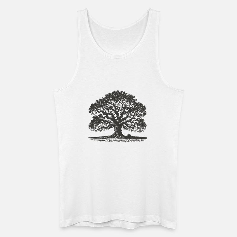 Eiche - Männer Bio Tank Top - Weiß
