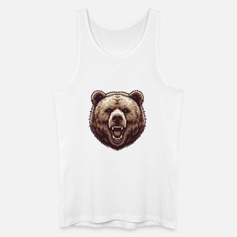 Grizzly - Männer Bio Tank Top - Weiß