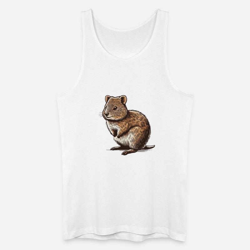 Quokka - Männer Bio Tank Top - Weiß