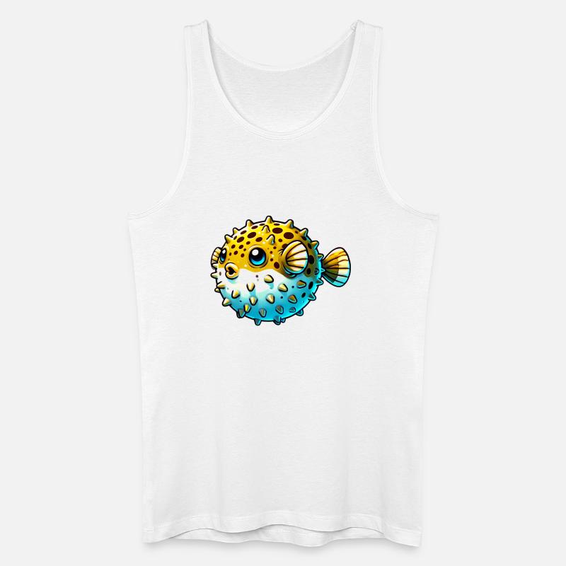 Kugelfisch - Männer Bio Tank Top - Weiß