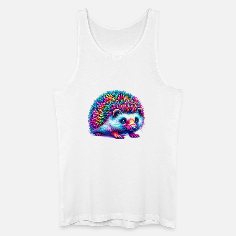Igel - Männer Bio Tank Top - Weiß