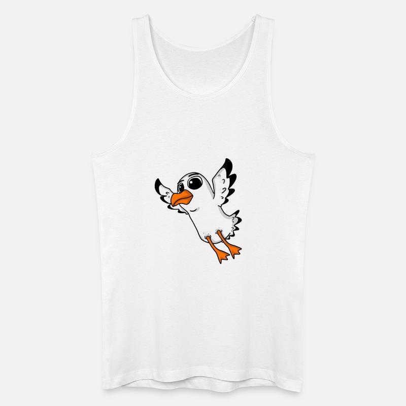 Möwe Vogel - Männer Bio Tank Top - Weiß