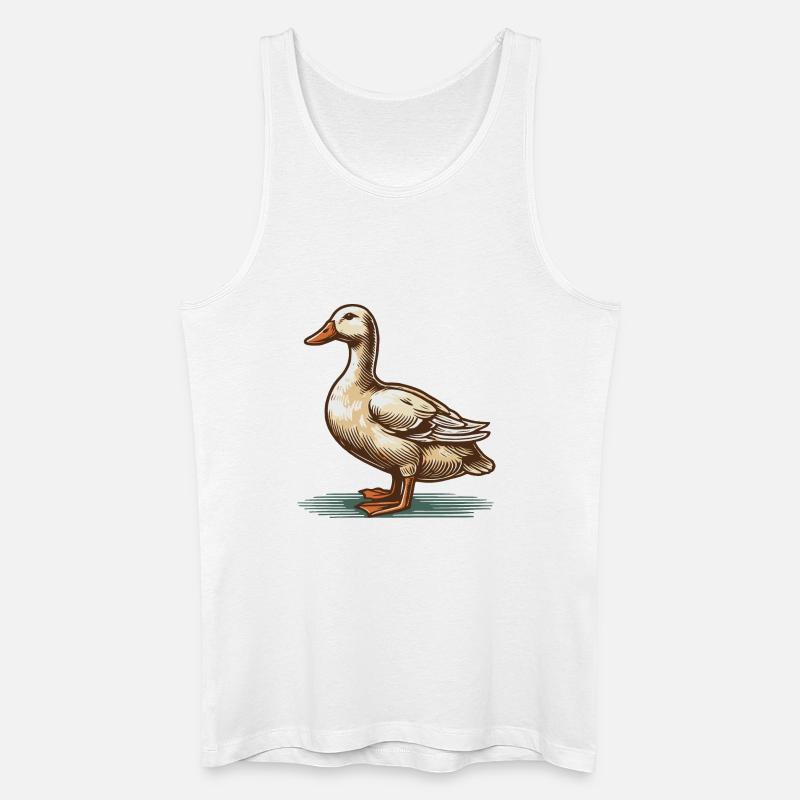 Ente - Männer Bio Tank Top - Weiß