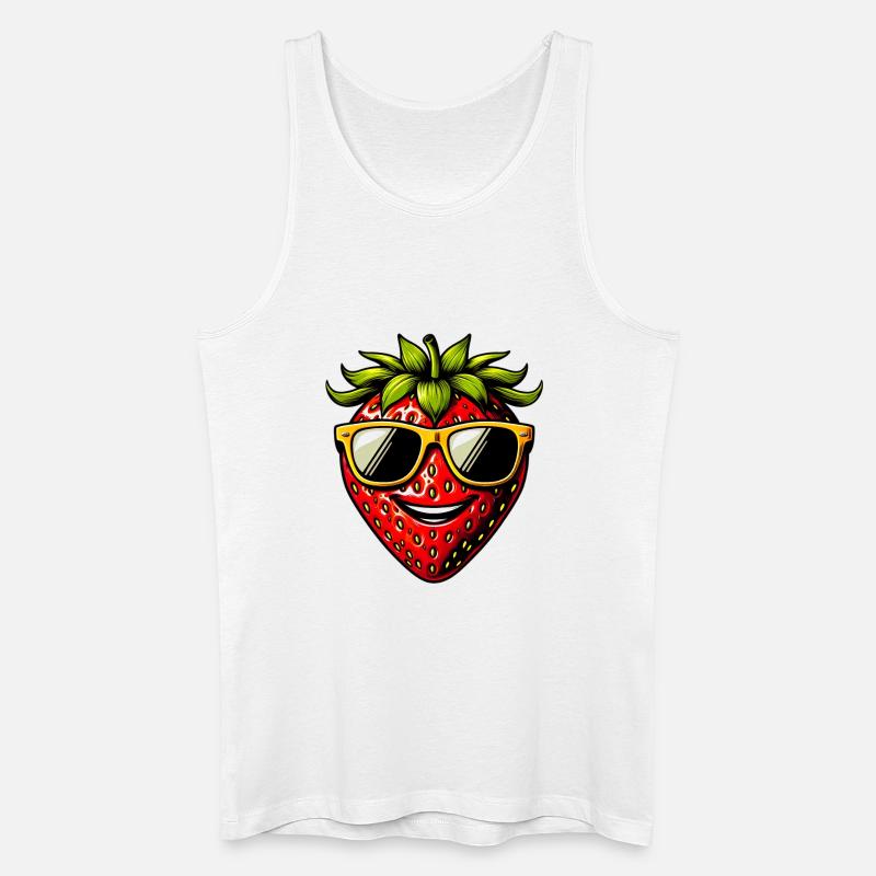 Erdbeeren Erdbeeren - Männer Bio Tank Top - Weiß