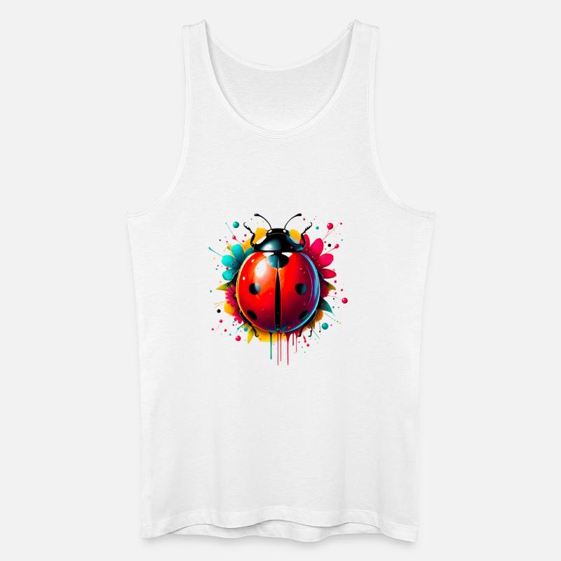 Marienkäfer - Männer Bio Tank Top - Weiß