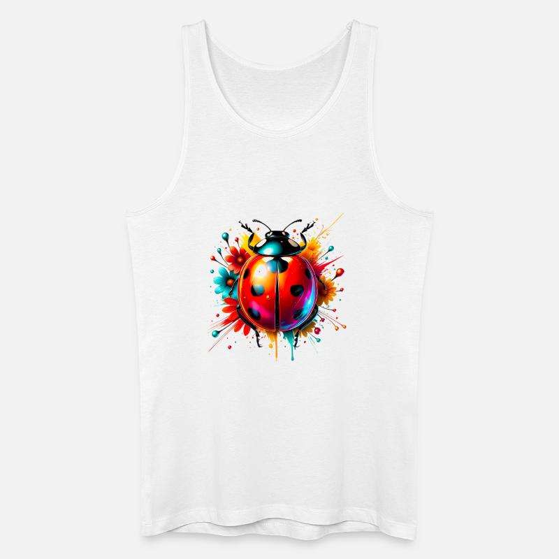 Marienkäfer - Männer Bio Tank Top - Weiß