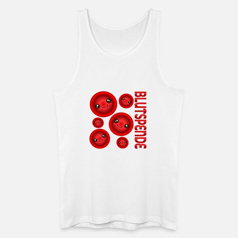 BLUTSPENDE BLUT SPENDEN - Männer Bio Tank Top - Weiß