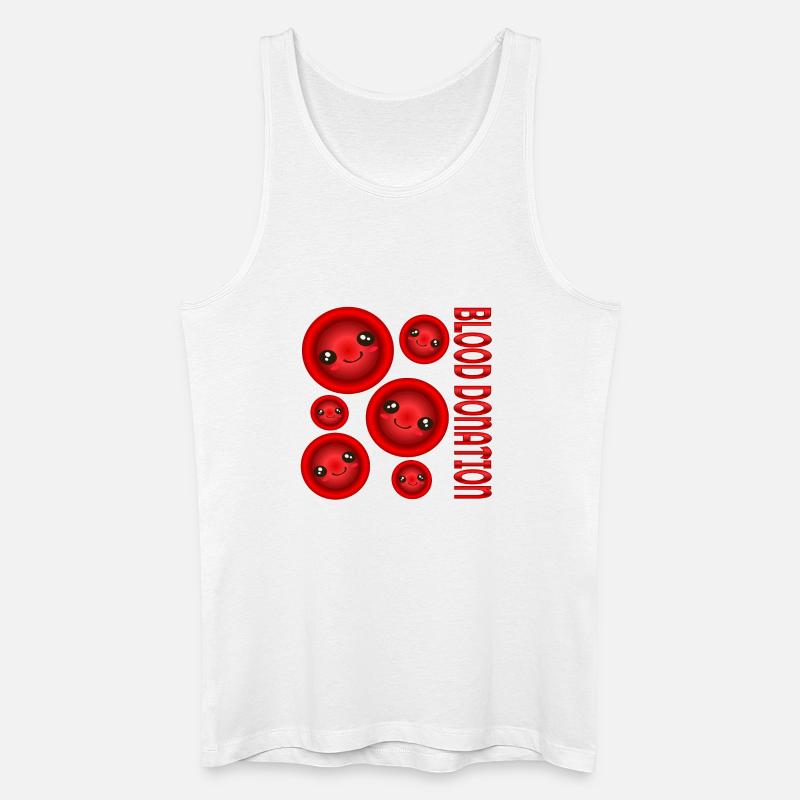 BLUTSPENDE Spender - Männer Bio Tank Top - Weiß