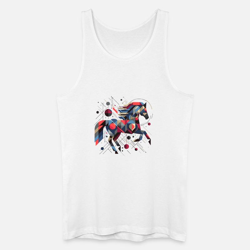 Abstraktes Tier Pferd 2 - Männer Bio Tank Top - Weiß