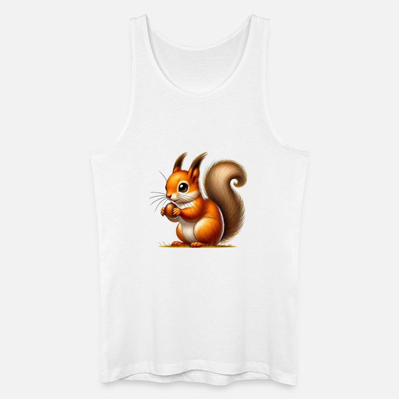 Eichhörnchen - Männer Bio Tank Top - Weiß