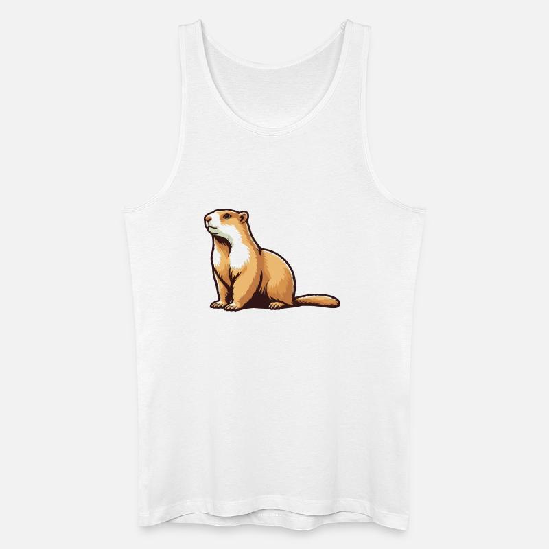 Murmeltier - Männer Bio Tank Top - Weiß