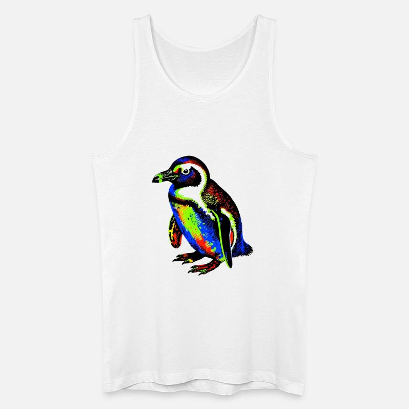Pinguin - Männer Bio Tank Top - Weiß